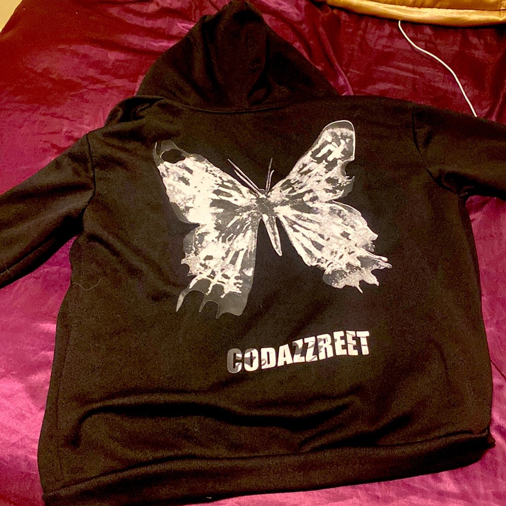 black sweater